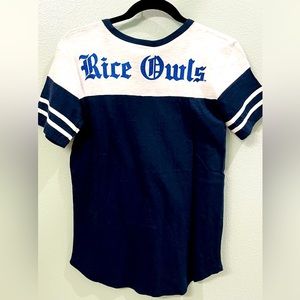 Navy/white Rice owles shirt women’s size S
